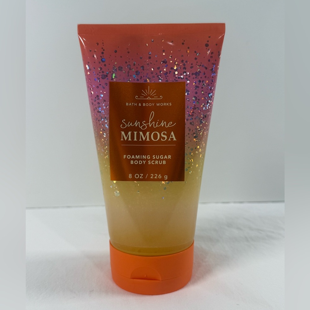 Bath & Body Works Sunshine Mimosa Foaming Sugar Body Scrub - Orange, Pink, Gold